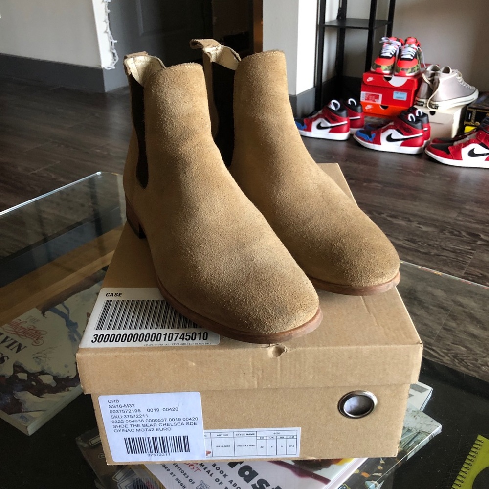 Shoe The Bear Tan Suede Chelsea Boots - 42 (US 9)